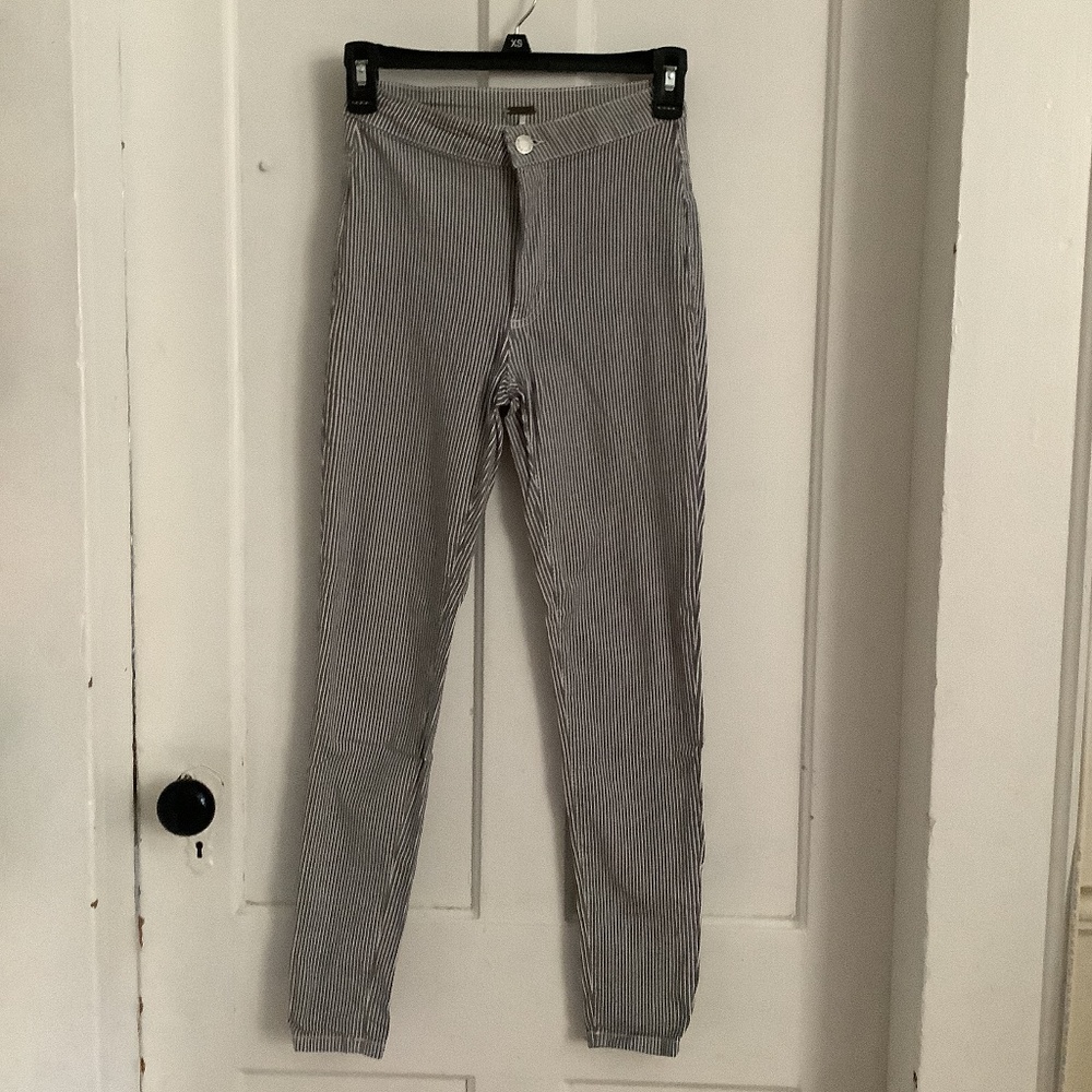 Free People Pin Striped Skinny Pants Size 24